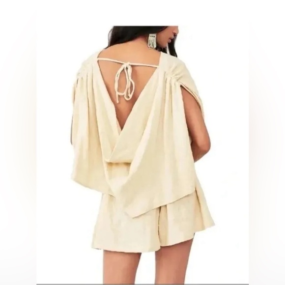 Free People free-est Pietro Tie Back Romper - Picture 2 of 6